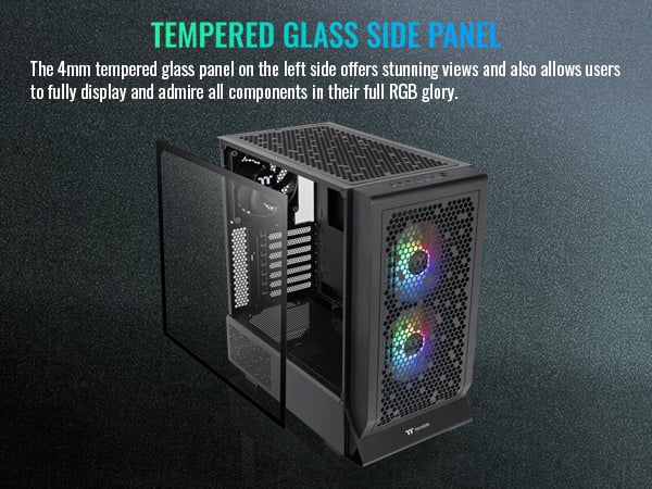 Thermaltake Ceres 330 TG ARGB Black Mid Tower E-ATX Case